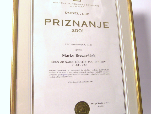 Priznanje najuspešnejšim podjetnikom Priznanje najuspešnejšim podjetnikom